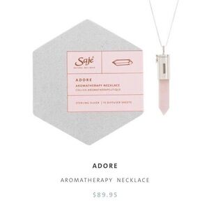 Saje Adore necklace - pink / silver new!